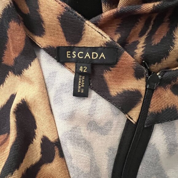 Escada cheetah print pencil dress size 42 - Picture 4 of 4